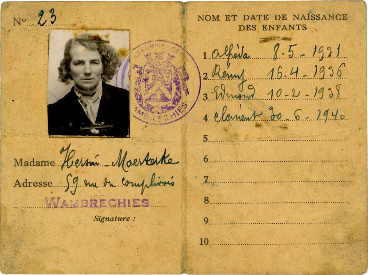 Carte nationale de priorité des mères de famille, 8 août 1948. Collection privée Pierre Pennequin / Archives municipales de Wambrechies - 334WIE_PP
