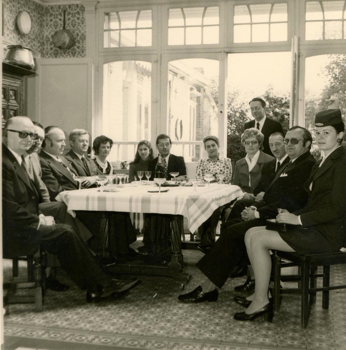 Repas organisé chez Jules Maillot. Archives municipales de Lambersart - 87LAM_W15