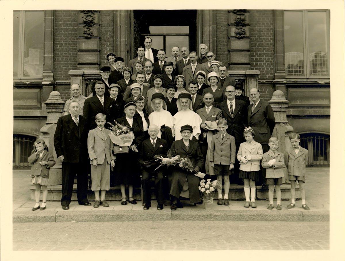 Noces d’or des époux Pety-Duthoo à Marquette-lez-Lille, 23 juin 1957. Archives municipales de Marquette-lez-Lille - 4MAR_K12